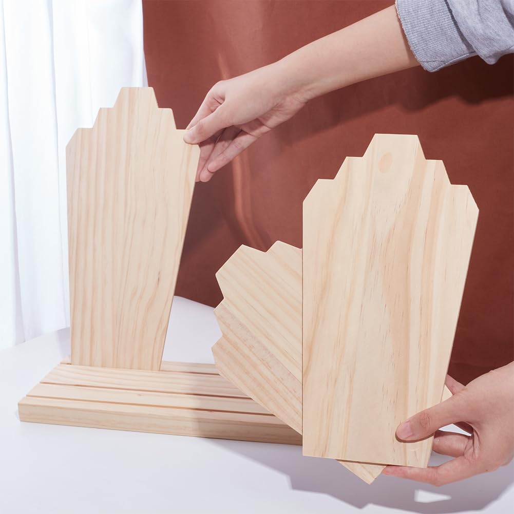 PH PandaHall Présentoirs à Colliers en Bois avec Support à 3 rangée et 3 Présentoirs Amovibles en Planches de Bois Présentoir à Bijoux Support de Rangement pour Colliers Bijoux Été Vente au Détail