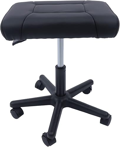 Reposapiés de oficina, taburete de pie debajo del escritorio con ruedas, taburete de oficina de altura ajustable, taburete ergonómico de cuero disponible en Yaxa Peru