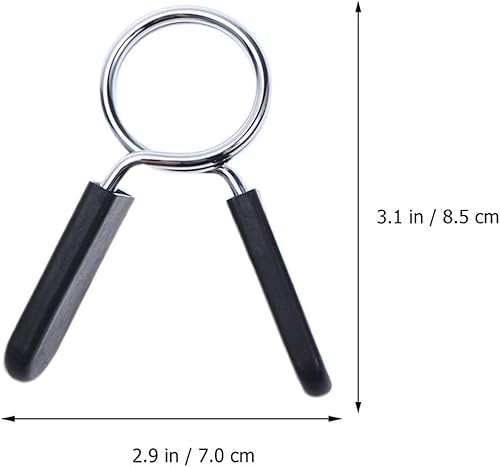 Miniatura 2 de BESPORTBLE Collares de clip de resorte, 4 abrazaderas de mancuernas de 1.181 in, clip de collar de resorte para gimnasio, levantamiento de pesas,