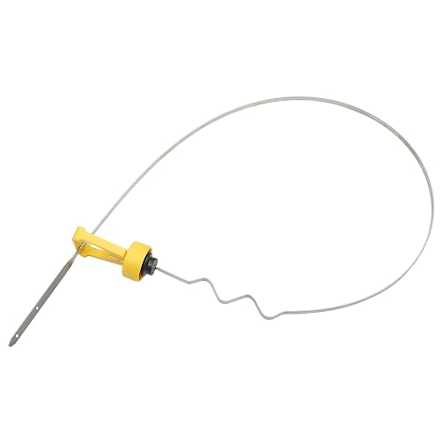 Motoforti Indicador de varilla de medición de aceite de motor, repuesto de varilla de aceite para Ford F-150 1998-2003, plástico metálico, amarillo