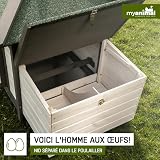 Poulailler MyAnimal MH-19 en pin pour 3 poules, enclos et tiroir photo 4