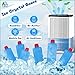 Menolana 6 Pieces Ice Blocks Ice Pack Rectangular PETG Simply Stays Frozen for Longer Blue Reusable for Home Family Picnic BBQ Fishing