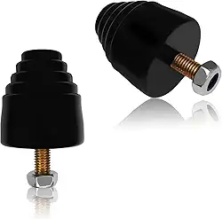 2 peças de rolha de suspensão, bloco de parada de choque de suspensão traseira de borracha com kit de parafusos, amortecedores universais de substituição para carros, caminhões e veículos