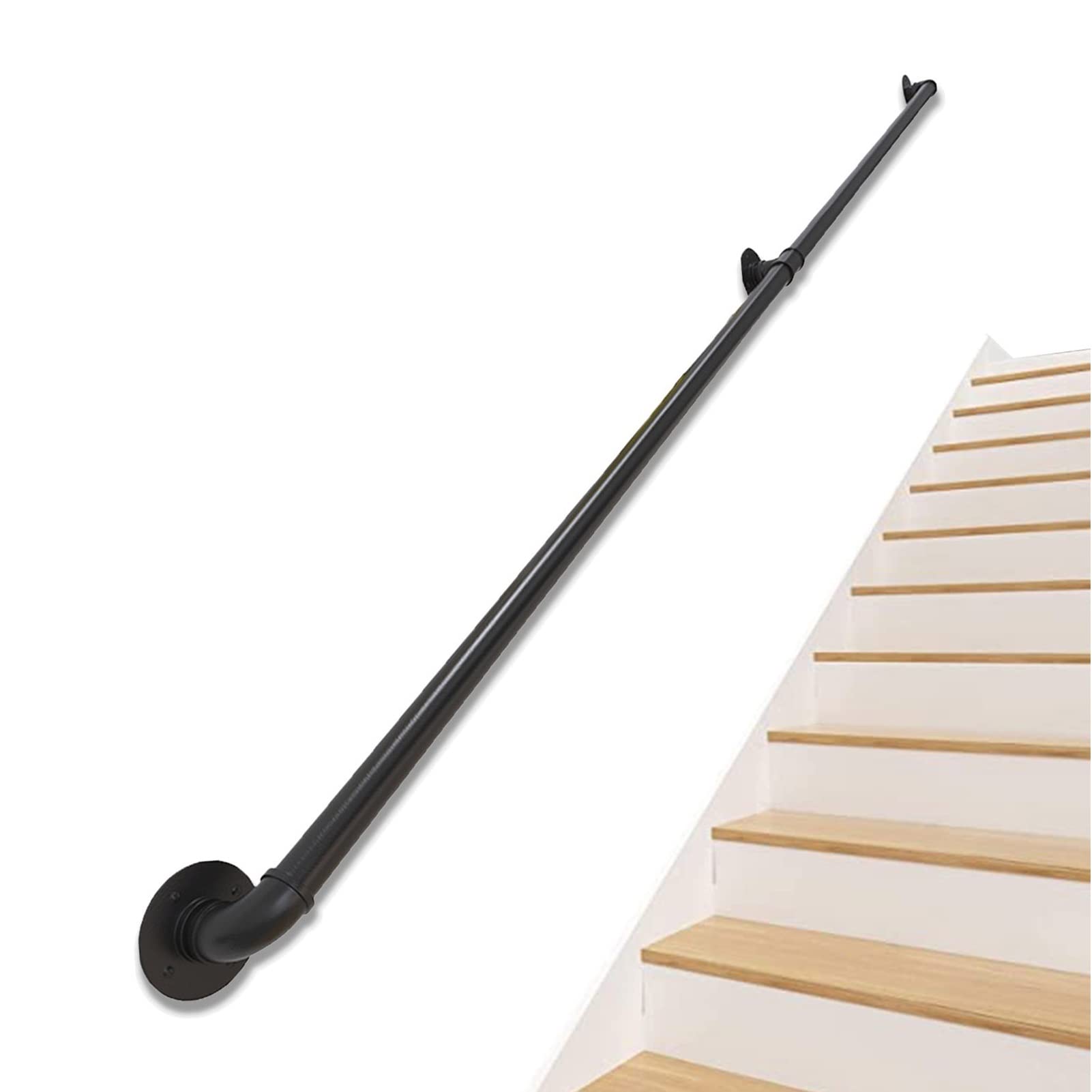Rampe d'escalier pour handicapés avec support mural haute résistance