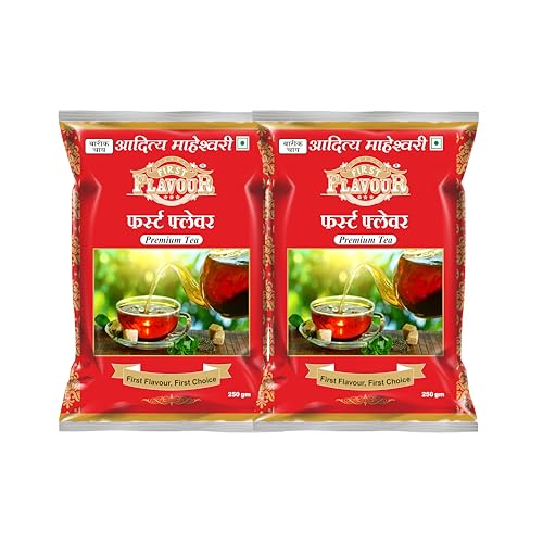 Image of First Flavour Premium CTC Dust Tea - 250G (Pack Of 2) | Strong Kadak Chai | Fresh Assam Tea | Rich Aroma & Taste | Strong blend | Refreshing | All Natural Ingredients | No preservatives