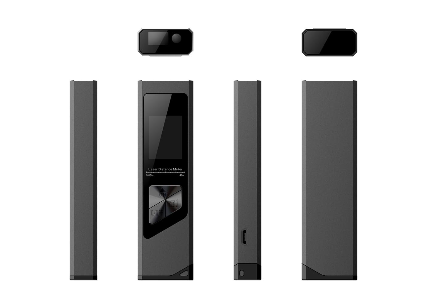 TKMARS Telémetro Láser 40M, Medidor láser de Distancia de precisión de ± 2 mm, USB Recargable Medidor Láser Mudo Portátil Metro Láser con LCD, Cálculo de Distancia, Área, Volumen