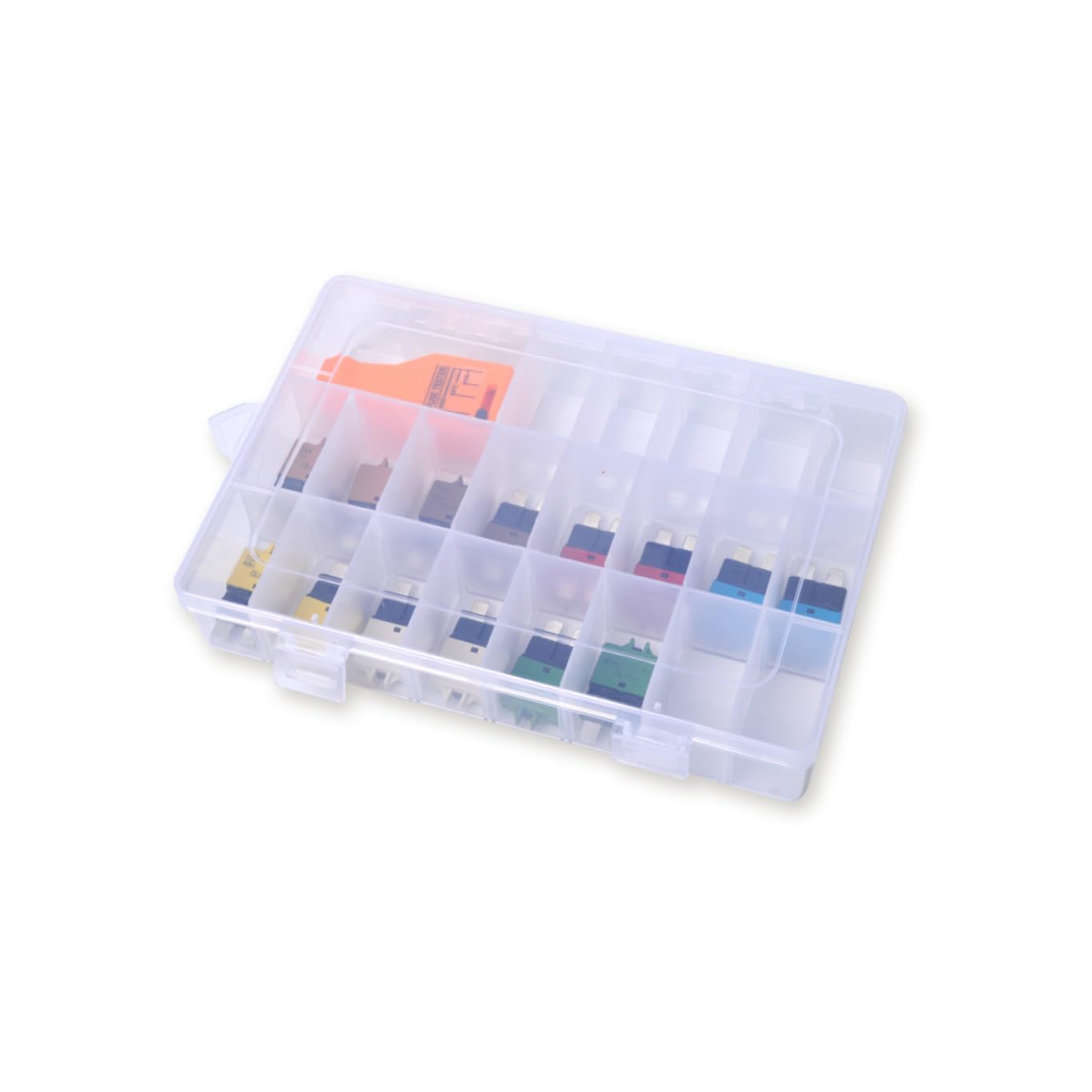 Cabilock Kit de Fusibles para Coche Plástico Resistente 15 Piezas con Comprobador de Fusibles de Autorrecuperación y Surtido de 5a a 30a para Uso Automotriz