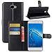 Huawei Ascend XT 2 Case, Fettion Premium PU Leather Wallet Flip Phone Protective Case Cover with Card Slots and Magnetic Closure for Huawei Ascend XT2 H1711 Smartphone (Wallet - Black)