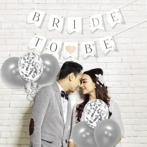 Image of Rozi Decoration Silver Metallic & Confetti Balloon Set - 10 Pcs (5 Metallic + 5 Confetti) | Party Decoration Balloons for Birthday, Anniversary, Wedding, Engagement & Celebration Decor