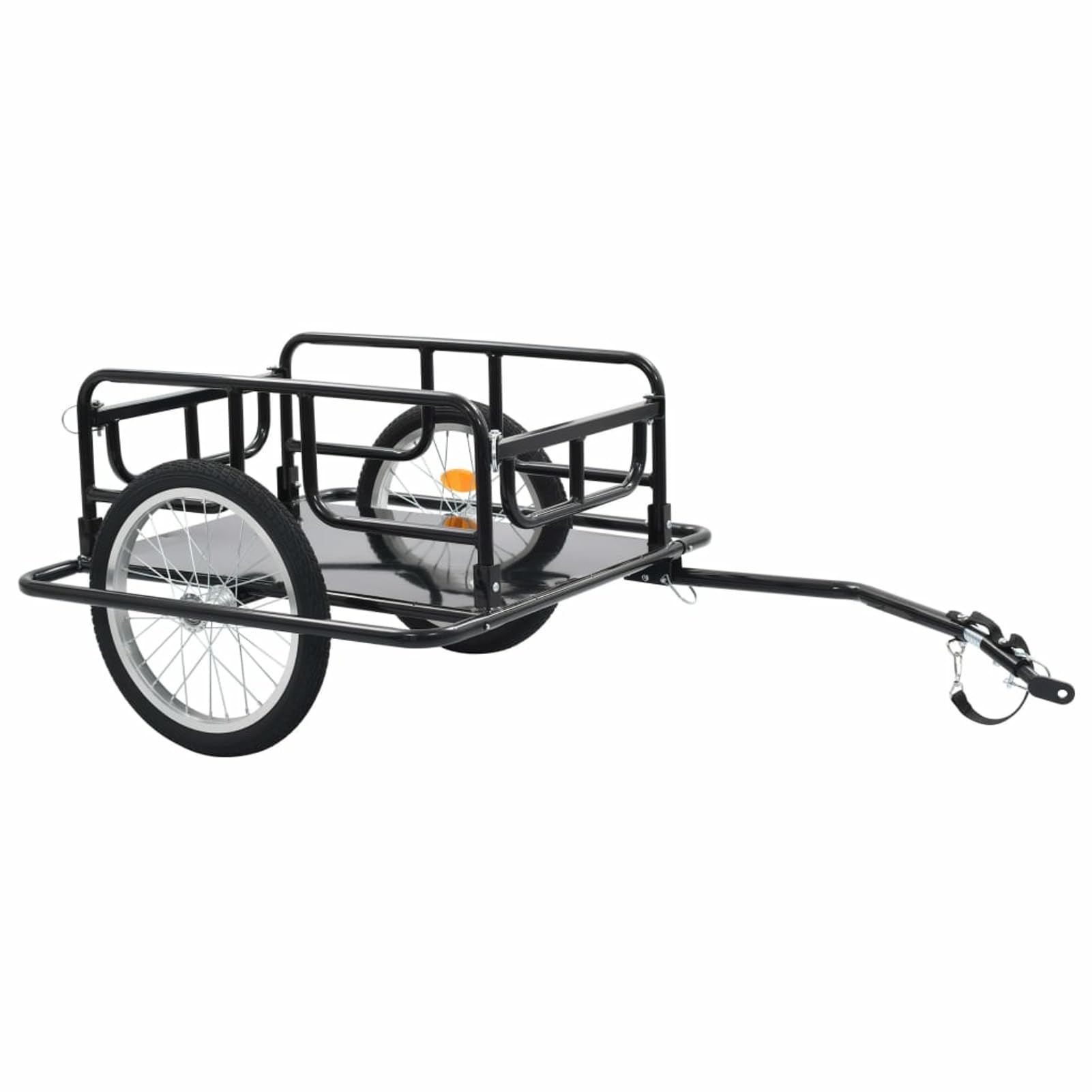 Remolque para Bicicletas Acero Negro 130x73x48,5 cm Remolque Bicicleta NiñOs Adaptador De Remolque De Bicicleta