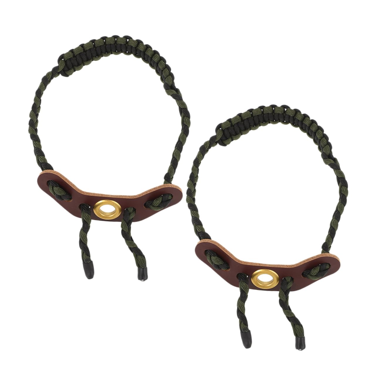 LIOOBO Archery Equipment Essentials: 2 Pcs Bow Wrist Rope Braided Nylon for Compound Bow Adjustable Camouflage Wrist Gear
