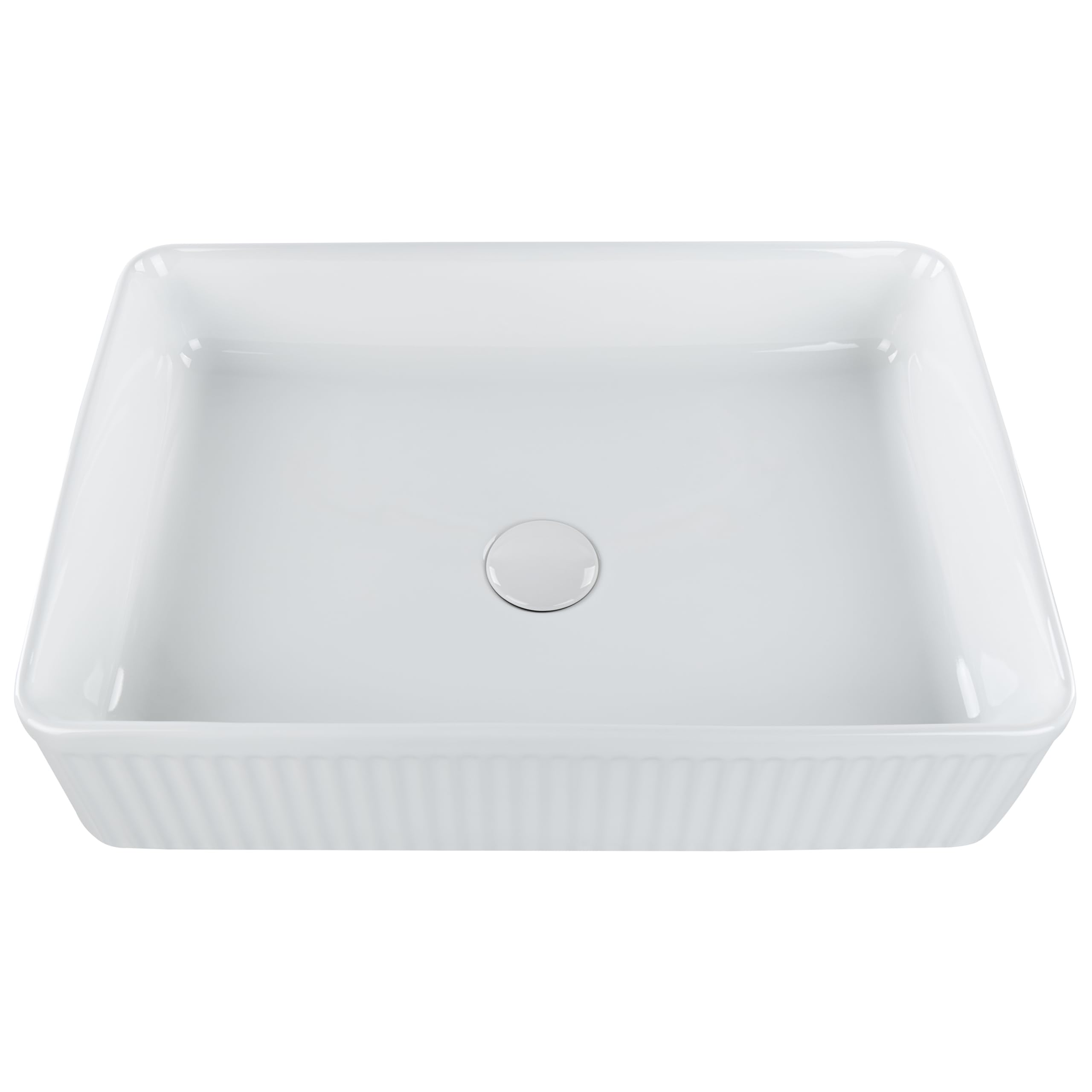Umywalka łazienkowa nablatowa ceramiczna 50 x 34 cm biała Geldo