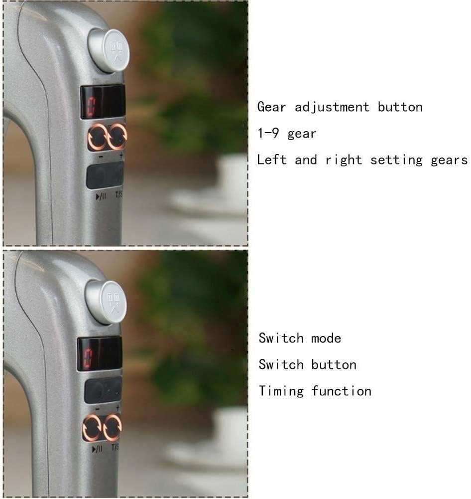 9 Speed Hand Mixer Electric 400W Kitchen Hand Mixers with 6 Stainless Steel Attachments (2 Wired Beaters 2 Whisks and 2 Dough Hooks)