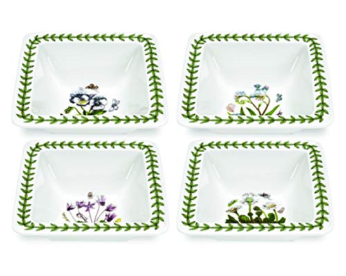 Portmeirion Botanic Garden Square Bowl, Mini, Set of 4