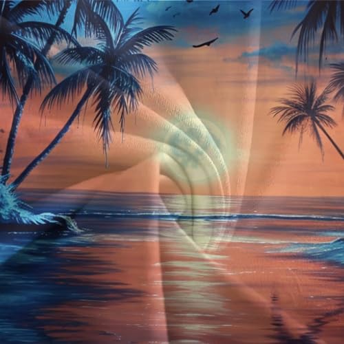 Housse de couette fermeture éclair plage 3D ensemble de literie 3 pièces microfibre super king - 7