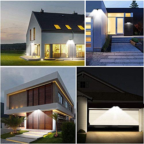 OHMU Solar Lights Outdoor, [64 LED/3 Working Modes] Solar Security Lights Motion Sensor Wireless IP 65 Waterproof Outdoor Lights for Garden Fence Patio Garage (6 Packs)
