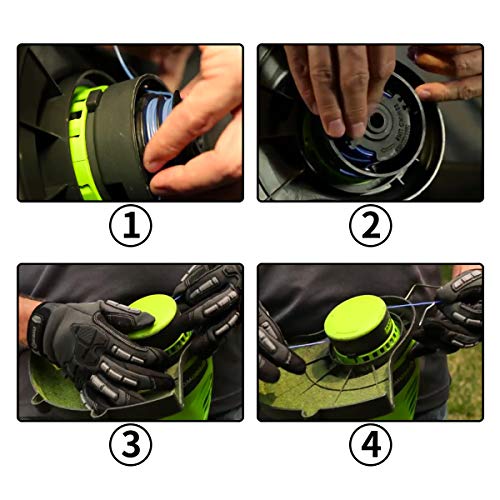 Weed Eater Dual Line - Carretéis de linha de aparador de cordas de substituição para Greenworks 2121