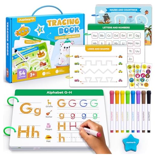 Vorschul-Lernaktivitäten, 54 wiederverwendbare Seiten, Nachspurbücher für Kinder von 3-5 Jahren, Beschäftigungsbuch für Kleinkinder, Schreibübungshefte für den Kindergarten, Lernspielzeug für Kinder