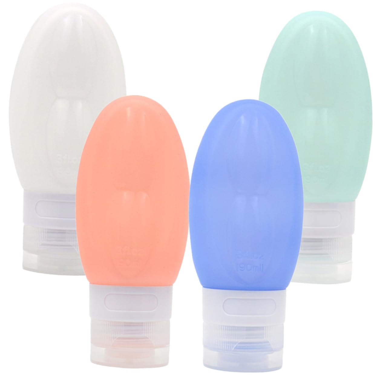 2 Set Bottiglie Ricaricabili Per Viaggio Contenitori Per Liquidi Per Cosmetici E Toiletries Ciascuna 4 Pezzi*2