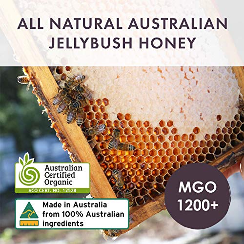 Biosota Organic Manuka Honey Mgo 1200+ - Medical Grade Manuka Honey From Australia | Australian Certified Organic Honey | Jelly Bush Honey Npa/Ulf 25+ | 8.8Oz #TOP5