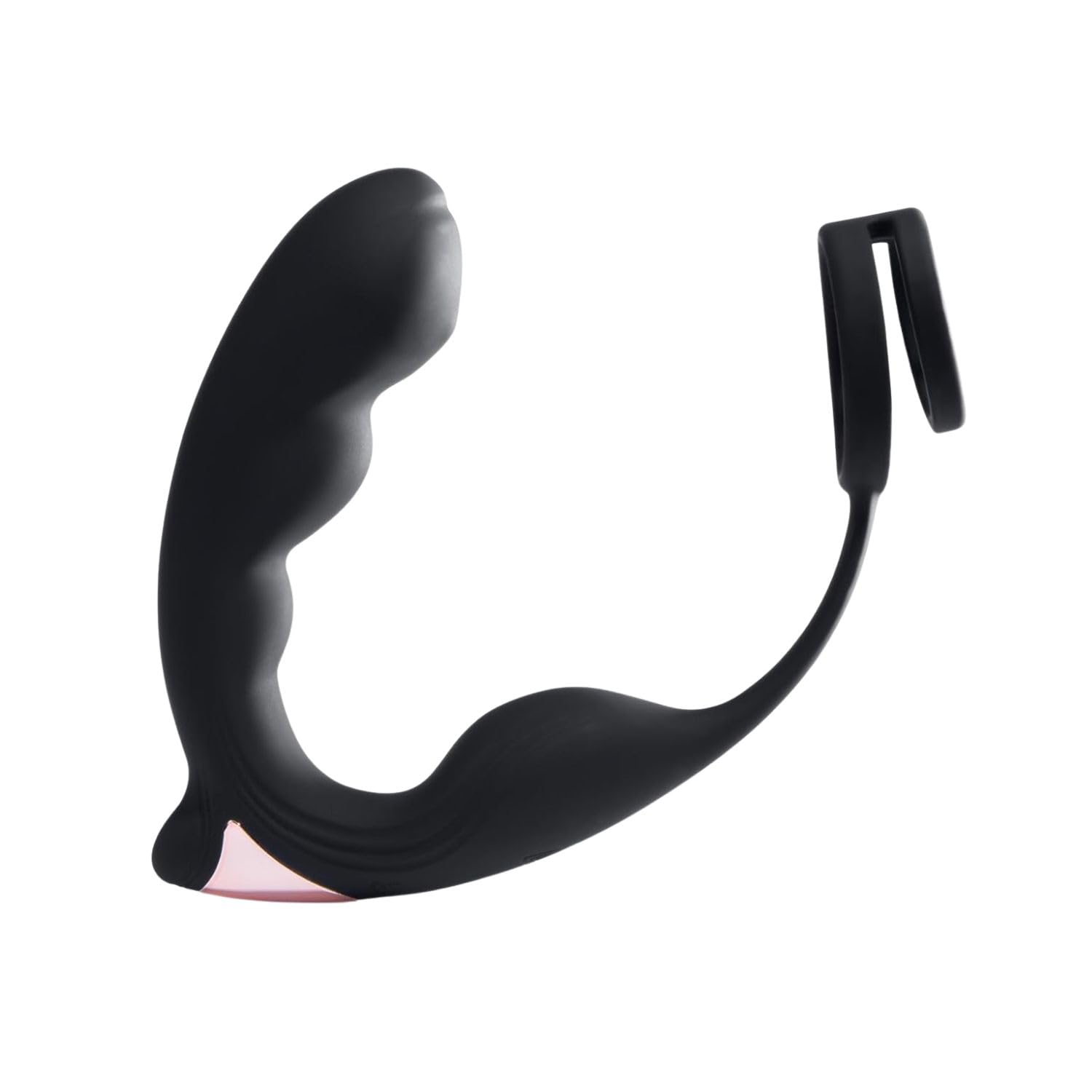 Platanomelón - Vibrador Anal con Anilla Estranguladora, Bolita Masajeadora, 9 Modos de Vibración y Mando a Distancia - Zazu Negro
