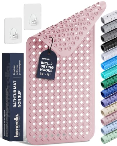 homerella Bathtub Mat Non Slip 35x16 Shower Mat Non Slip Ant...
