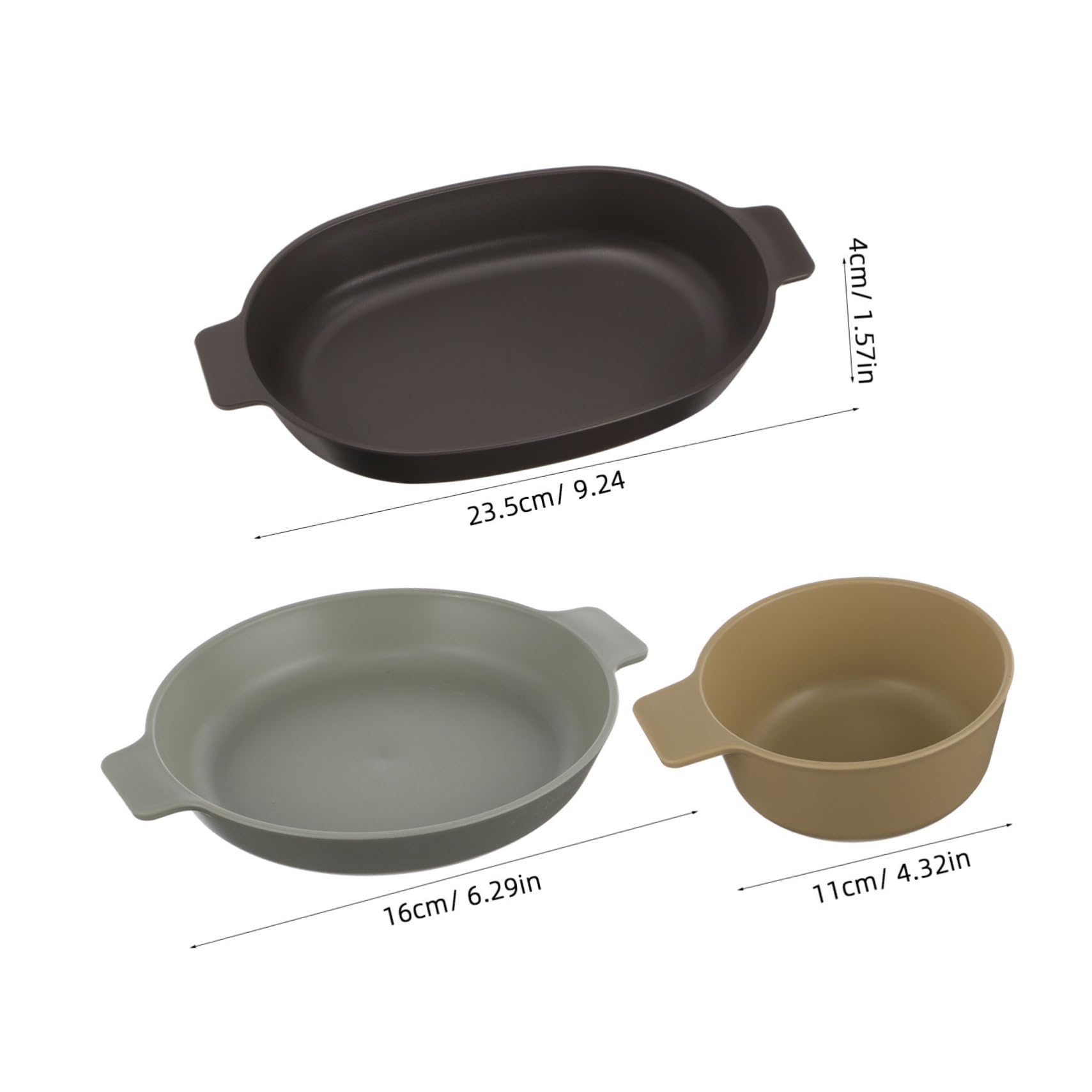 FOYTOKI 1 Set Portable Outdoor Dinnerware Plates Plates Single Handle Bowls Lightweight Durable Camping Tableware for Picnics and Outdoor Activities