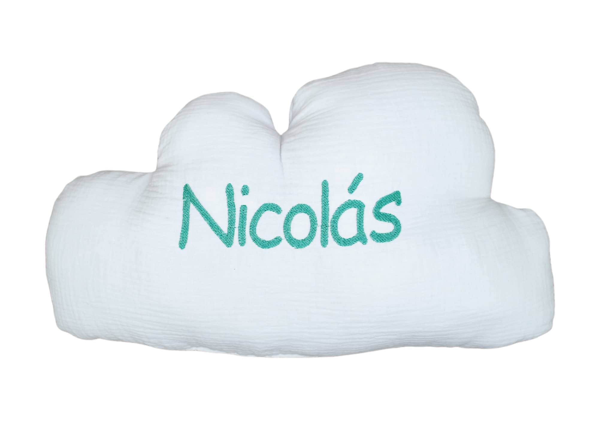 Cuscini infantili personalizzati a forma di luna e nuvola - Completo cuscini decorativo per bambini ricamati con