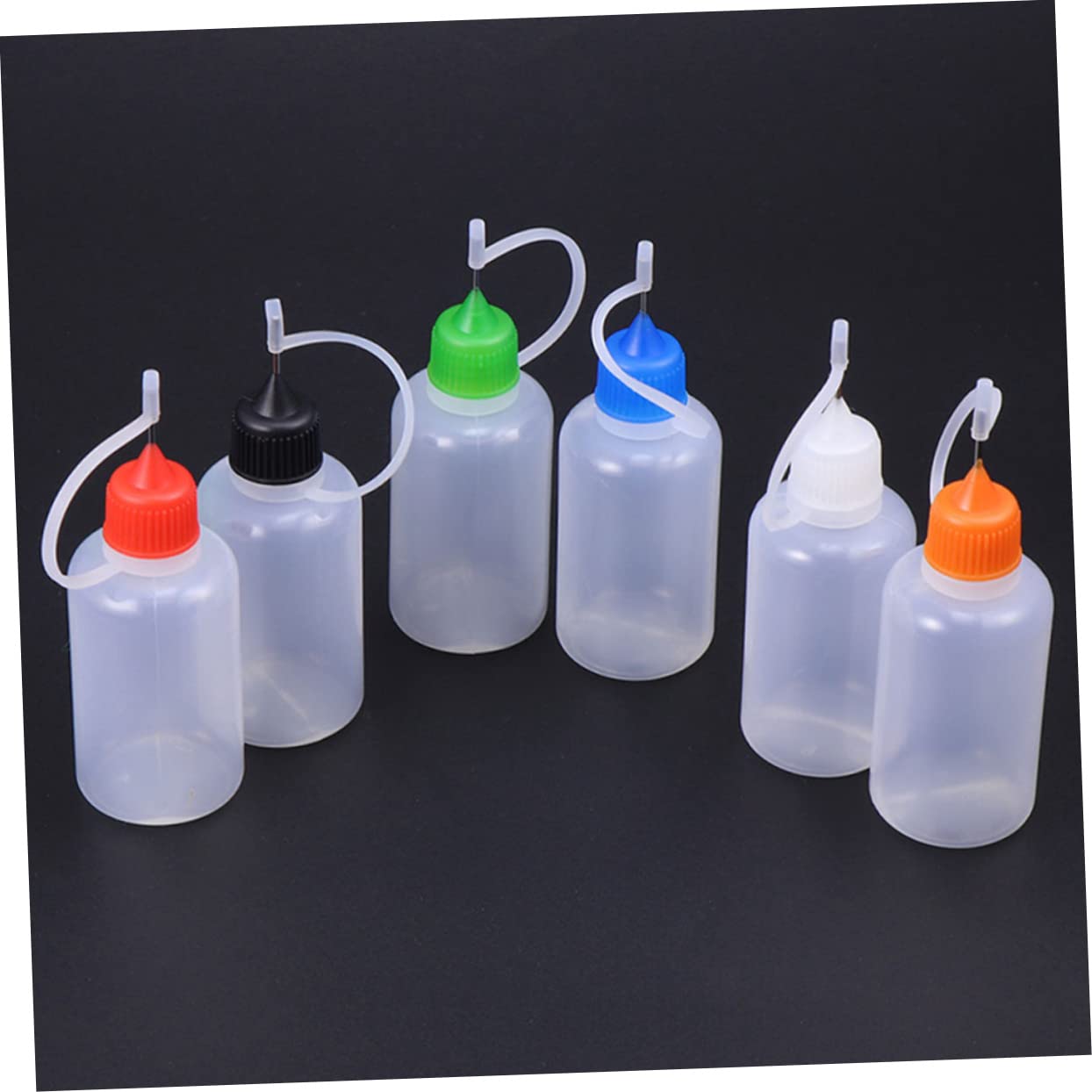 OKUMEYR 10pcs Diy Quilling Craft Glue Bottles Precision Squeeze Bottles Tapered Tip Dispensing Needle