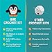 PIL Crochet Kit for Beginners - Peter the Penguin Amigurumi - Complete DIY Kit with Step-by-Step Instructions, Yarn, Hook, Safety Eyes & Stuffing - Make a Stuffed Penguin