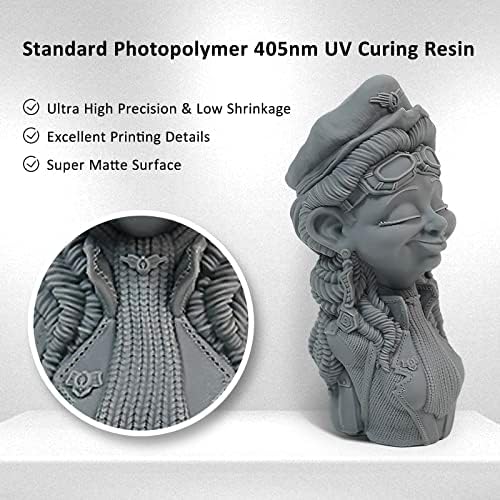 UNIZ zMUD 3D Printer Rapid Resin LCD UV-Curing Photopolymer 405nm Precision Resin - Grey 500ml