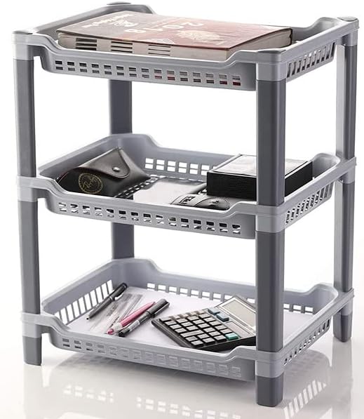 pelton's Plastic big size 3 Layer Multi-Purpose Kitchen Storage Basket Rack