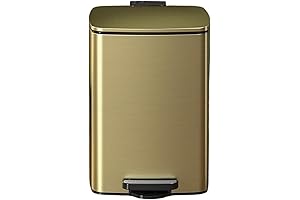 20/30 Liter Brushed Stainless Steel Gold Trash Can