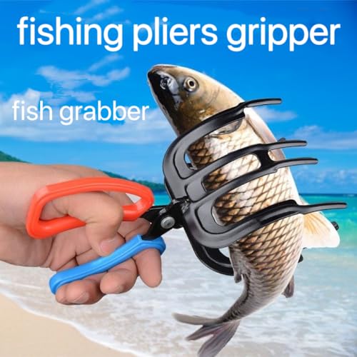 Generic 2Pcs Upgrade 3 Claw Fish Gripper,Metal Fishing Pliers Gripper Fish Control Clamp,Multifunctional Fish Grabber Tool,Most Freshwater Fish Grip Tackle Holder thumb #1