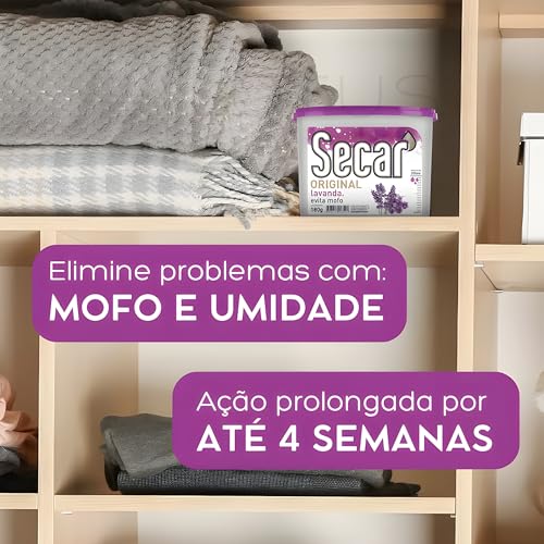 Evita Mofo Original Com 4 Unidades de 180g Secar - Antimofo Desumidificador Guarda Roupa Armários Ga