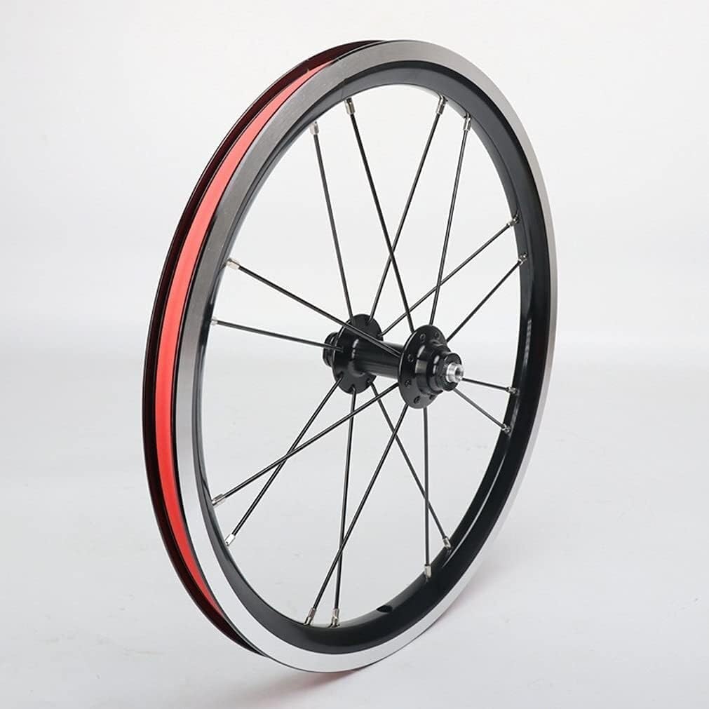 Fahrrad-Laufradsatz 16 Zoll, 305 mm Felge, V-Bremse, Radbolzen, 74/85 mm Nabe, 16/20 Loch, 9-13-17 Zähne, abnehmbares Ritzel (Black a)