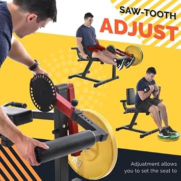 Leg Extension and Curl Machine - Leg Extension Exercise Machines for Home Gym with Adjustable Seat Backrest and Rotary Leg Extenstion Leg Hamstring Workout and Quadriceps Exercises Equipment