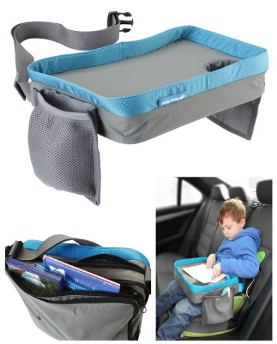 Travel Snack e Play Tray da viaggio, support per bambini – auto, vassoio, passeggino - blu