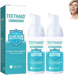 COTTNY Teethaid Mouthwash, Teeth Aid Natural Whitening Foam Toothpaste, Calculus Removal Paste Stain Removers Deeply Cleaning Refresh The Breath (2PCS), 50 ml (Pack of 1), 50.0 millilitre, Pack 1