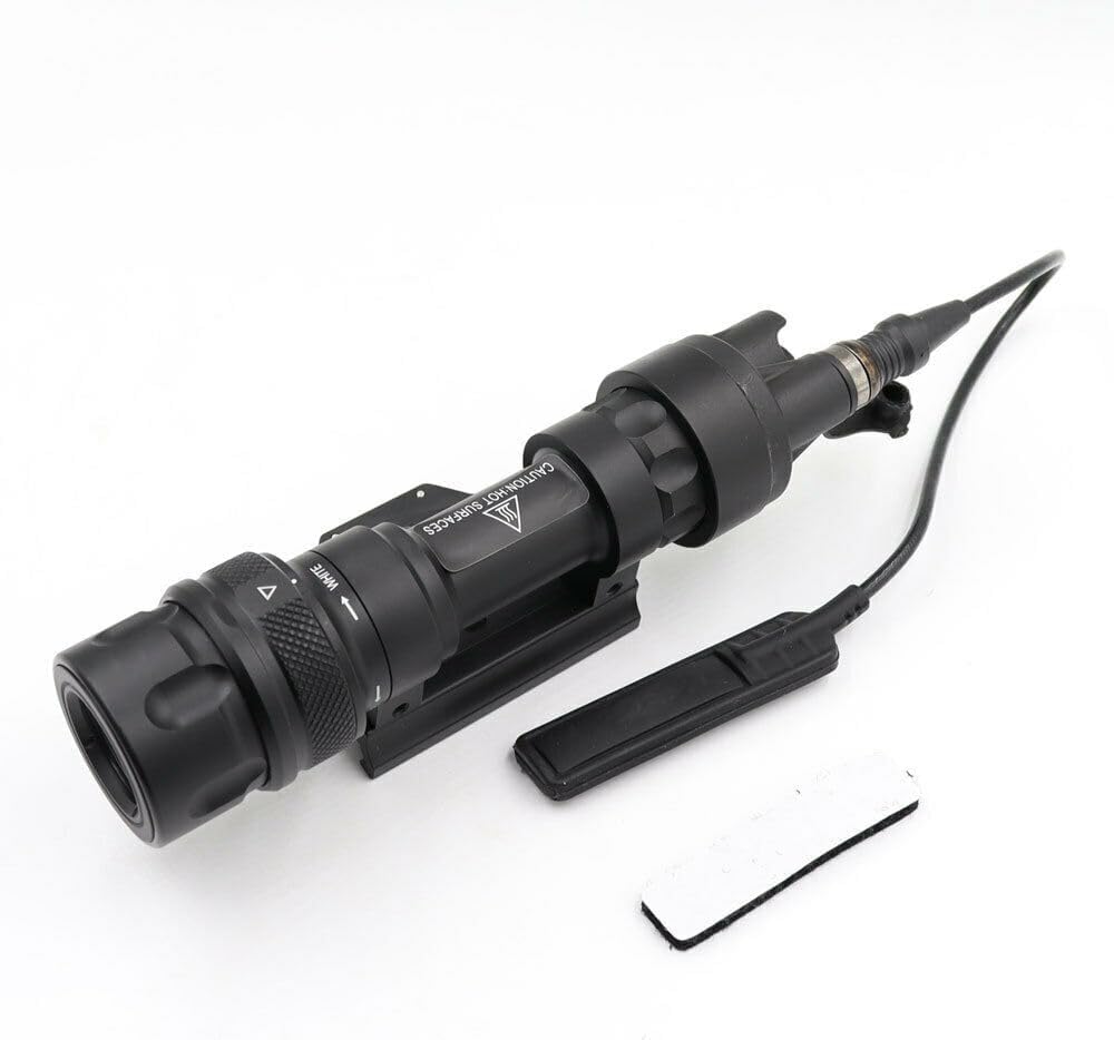 HATSEN Tactical IR Light M952V Strong Flashlight 500 Lumens LED White Light & Infrared Illuminator,Flashing Metal Quick Release LED Light Mount, with Dual Function Remote Pressure Switches, Black