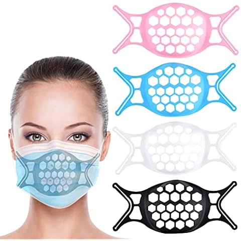4 Pcs Silicone Mask Bracket 3d Mask Bracket Inner Support Frame for More Breathing Space, Mask Support Frame for Protect Lipstick Foundation Cover