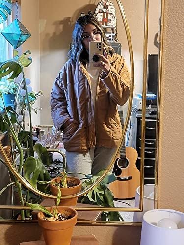 ETCYY Women's Causal Lightweight Quilted Jackets Long Sleeve Oversized Warm Winter Zip Up Coat with Pockets - Image 5