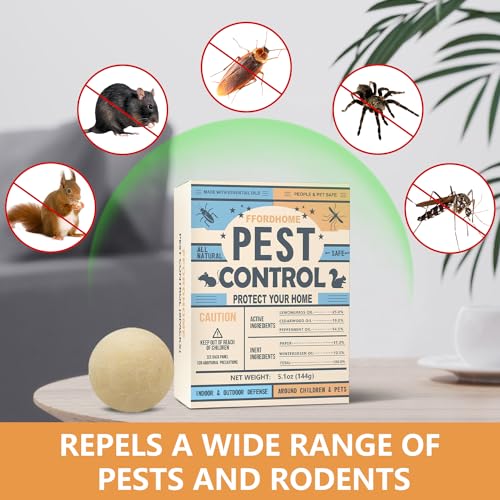 Pest Control Balls - Peppermint Pest Repellent for Mouse, Mice, Rats, Ants, Roaches, Moths & More - Strong Repel Indoor & Outdoor Mouse & Mosquito Deterrent - 8 Balls - Image 3