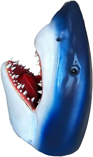 WORPBOPE Decoración de jardín de tiburón de terror, novedad de animales al aire libre, estatua de juguete para jardín, parque, estanque, decoración