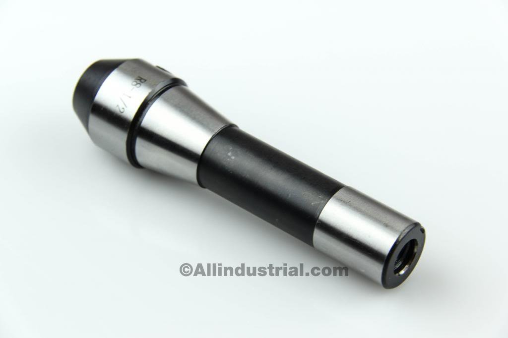 6 PC R8 END MILL HOLDER SET 1/4", 3/8, 1/2", 5/8, 3/4, 1" ADAPTER FOR BRIDGEPORT
