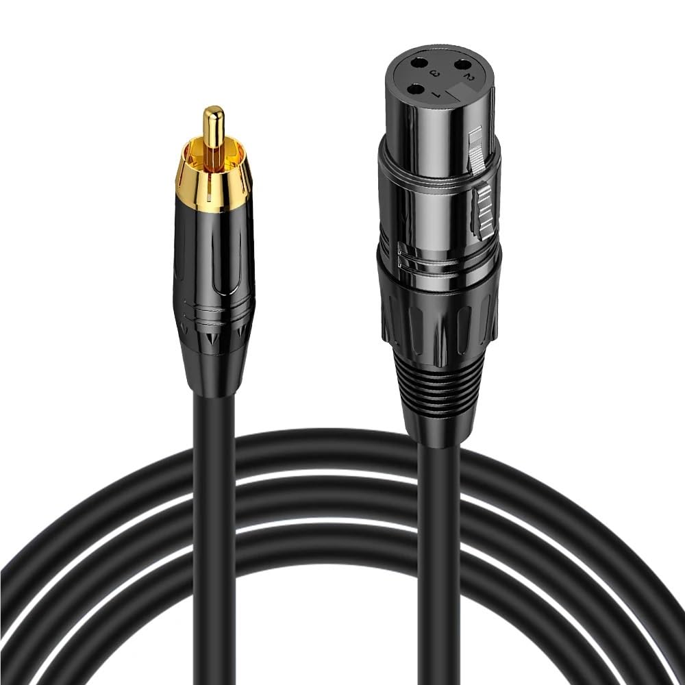 Cavo audio RCA a XLR maschio/femmina for amplificatore Mixer Altoparlante Karaoke Adattatore for microfono 1m 2m 3m 5m 10m 15m lungo(Female XLR,10m)