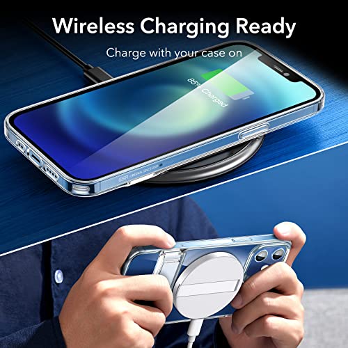 Esr Metal Kickstand Case Compatible With Iphone 12 Mini Case 5.4-Inch [Patented Two-Way Stand] [Reinforced Drop Protection] [Soft And Flexible Back] - Clear #TOP6
