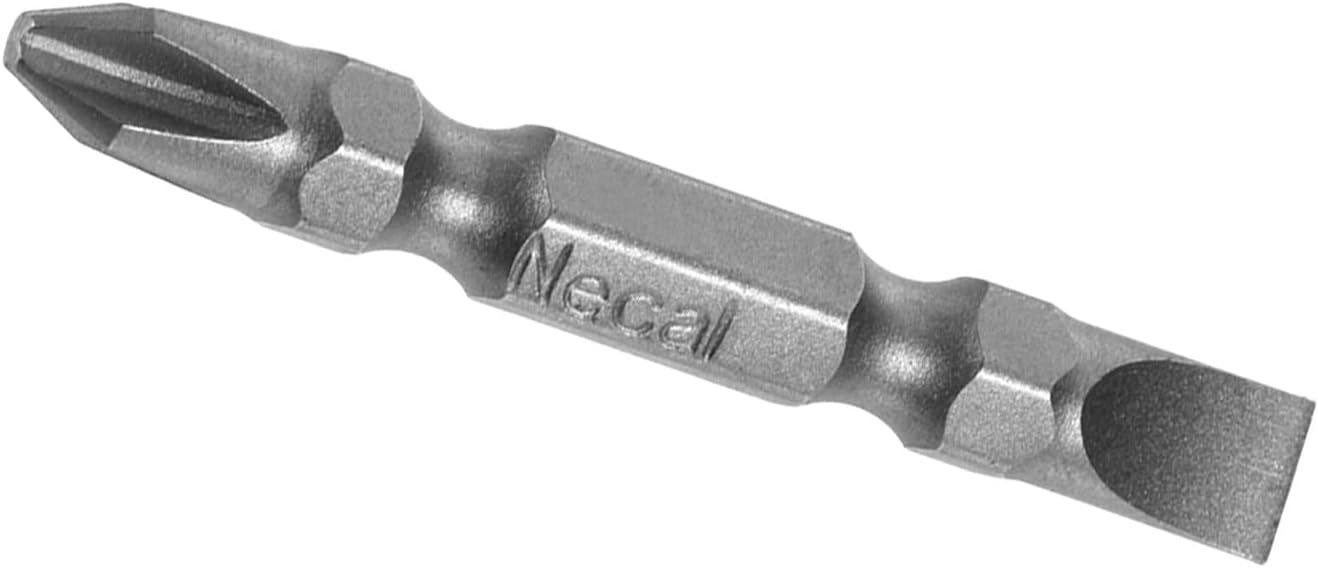 Double Ended Bits - [6 Inch x H1/4 x PH2/SL6] Magnetic Phillips & Slotted Screwdriver for Pneumatic or Power Tool Use, S2 Steel