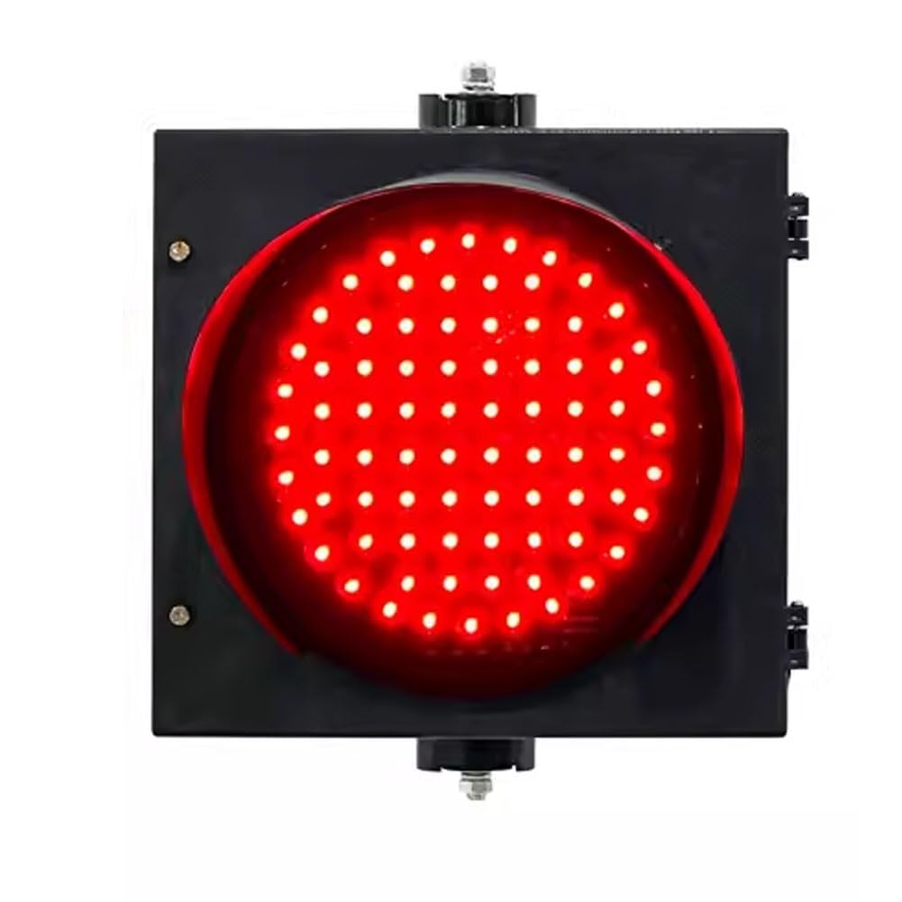 YushenFu 8Inch/12Inch Outdoor Traffic Indicator Light Waterproof LED Traffic Light, Red/Green Signal Warning Light for Weighbridge, Gate, Road, 85-265V(Size:12Inch,Color:Red)