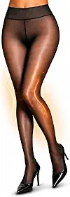 Meia Calça Térmica Feminina Efeito Translúcida Forro Interno Térmico - Tamanho Único 36 ao 44 Forrada Para Inverno com Efeito Meia Fina - Alta Elasticidade Resistente Confortável - Premium